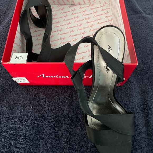 Black Strap Heels - Picture 2 of 4